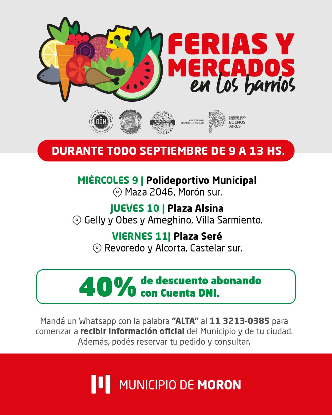 NOTICIAS MORON:CONTINUAN LAS FERIAS Y MERCADOS EN LOS BARRIOS DE MORON